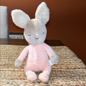 Jellycat Pink and Gray Plush Bunny Rock a Buy Bunny Retired
